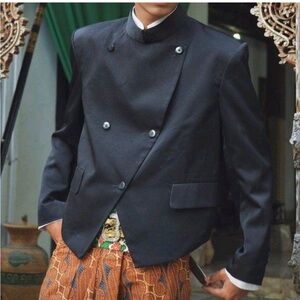 Bespoke Asymmetric Dormeuil London Superfine Wool Cashmere Jacket